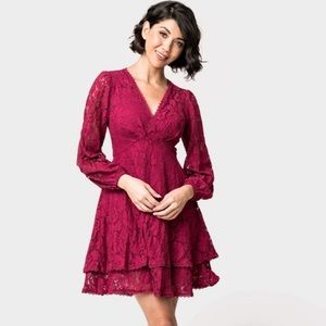 Brand new Gibson look dress Fit and Flare Lace
Dress with Layered Skirt